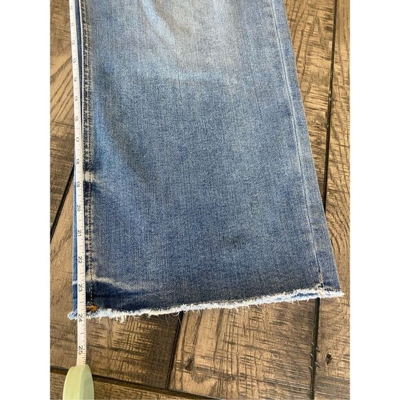 Vervet wide leg cropped jeans raw hem size 31  - Picture 4 of 9